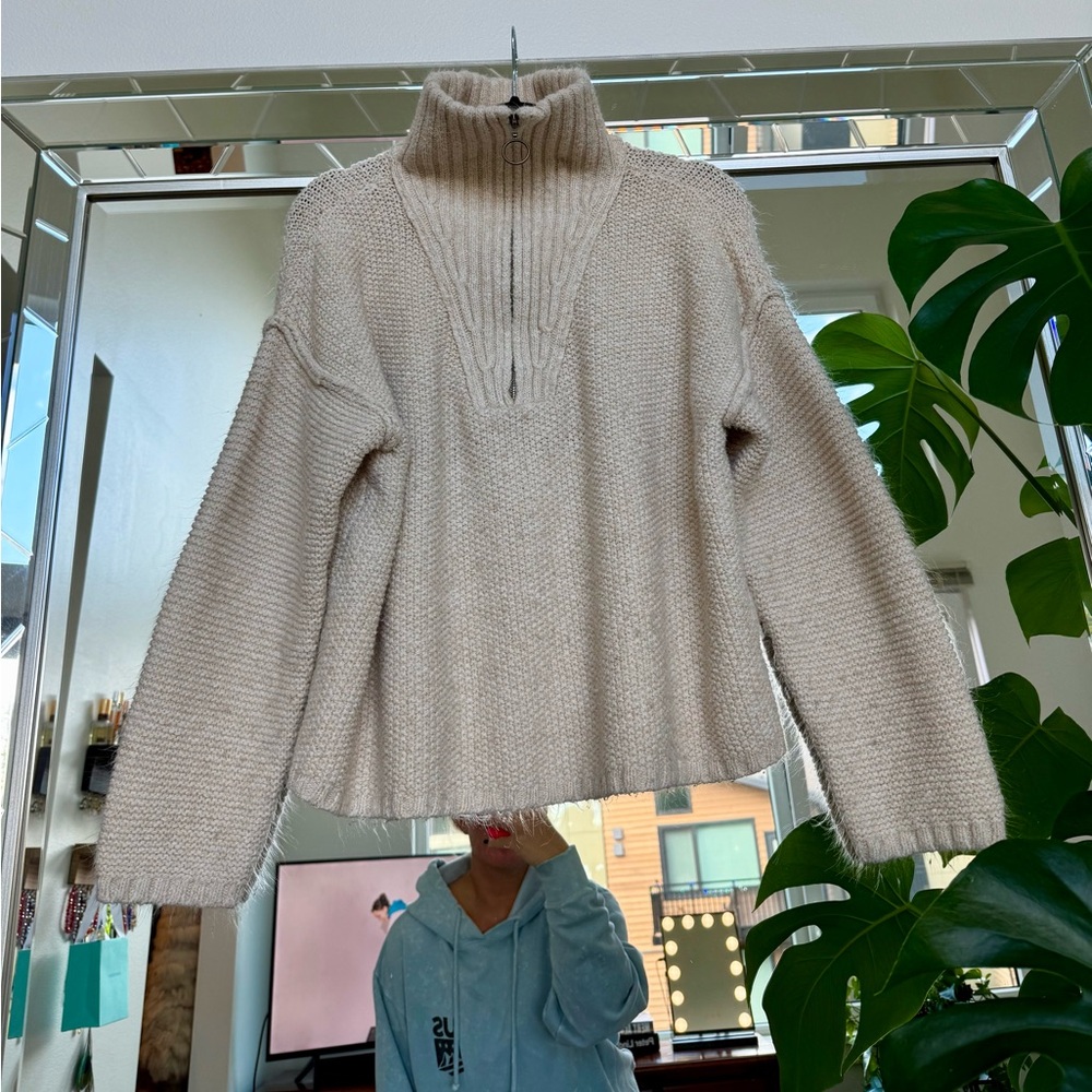 Universal Thread 1/4 Zip Cream Sweater - Picture 5 of 9